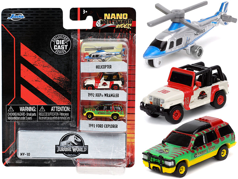 "Jurassic World" Three-Piece Nano Hollywood Rides Diecast Set