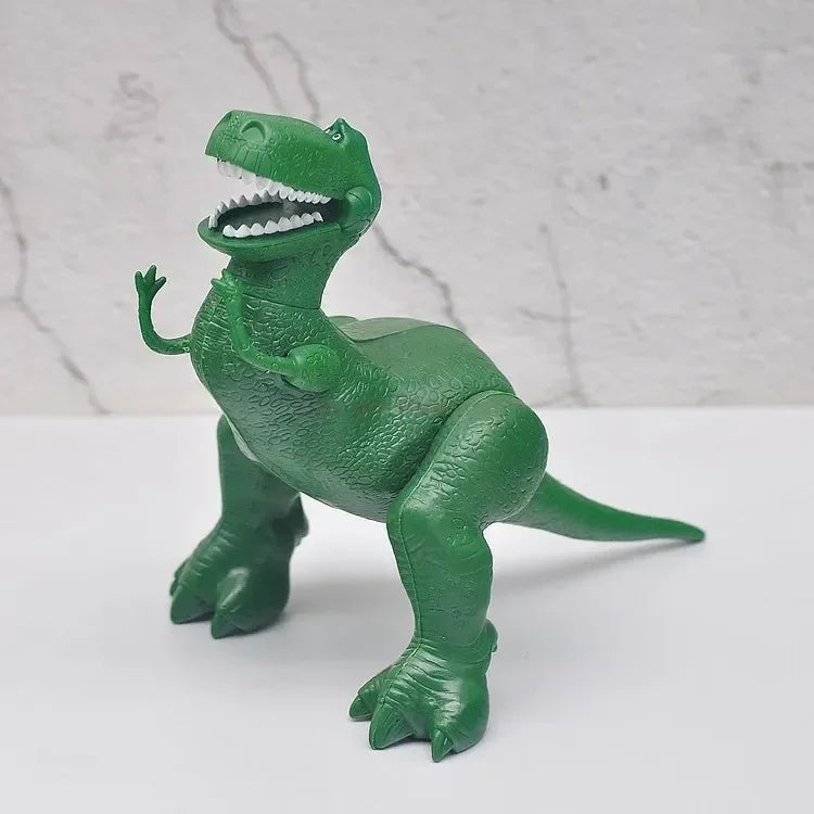 New Disney Toy Story 4 Rex the Green Dinosaur PVC Action Figures: Poseable Model Dolls with Movable Legs, Perfect for Toy Collections and Kids' Gifts.