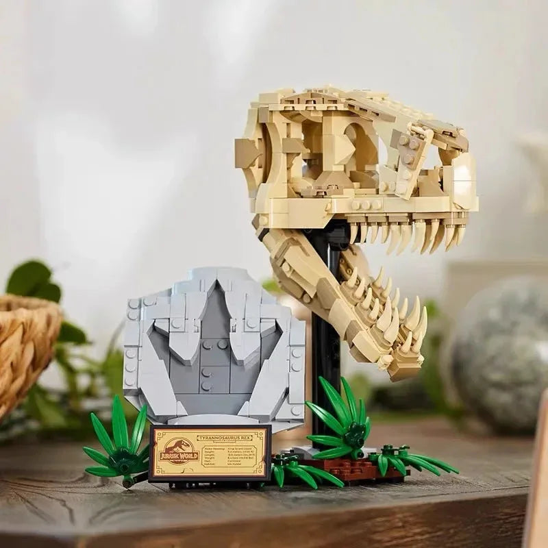 T. rex Skull Series Dinosaur Fossils Building Block Bricks. Perfect Toys for Kids' Birthday or Christmas Gifts 2024 New Arrival.