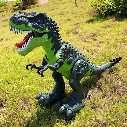 Robot Dinosaur Electronic Dragon Toy Walk With Light Sound Tyrannosaurus Battery Operated Electric Animal Children Birthday Gift