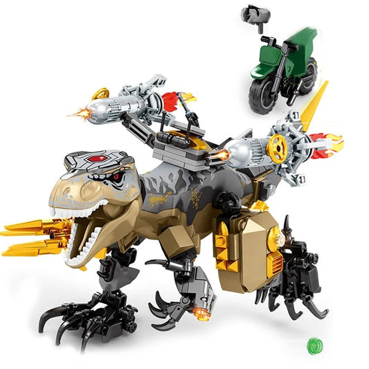 Jurassic Mech Dinosaur Robot Building Blocks City World Park Tyrannosaurus Triceratops Figures Bricks Children Toys Set Gifts