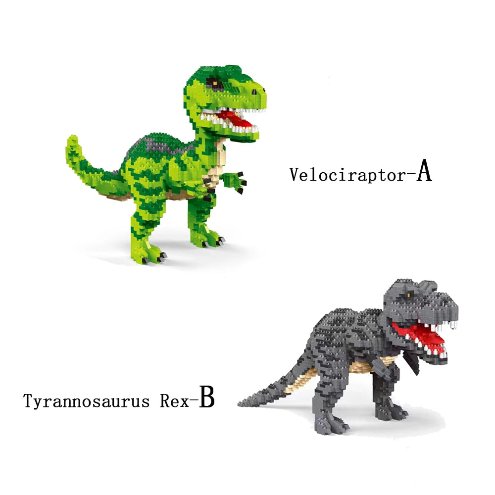 Mini Building Blocks Toys: Create Your Green Dinosaur Jungle, the Perfect Children's Playmate and Decorative Ornament.