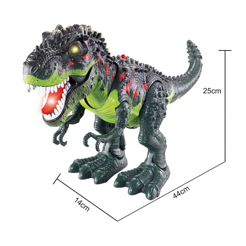 Robot Dinosaur Electronic Dragon Toy Walk With Light Sound Tyrannosaurus Battery Operated Electric Animal Children Birthday Gift