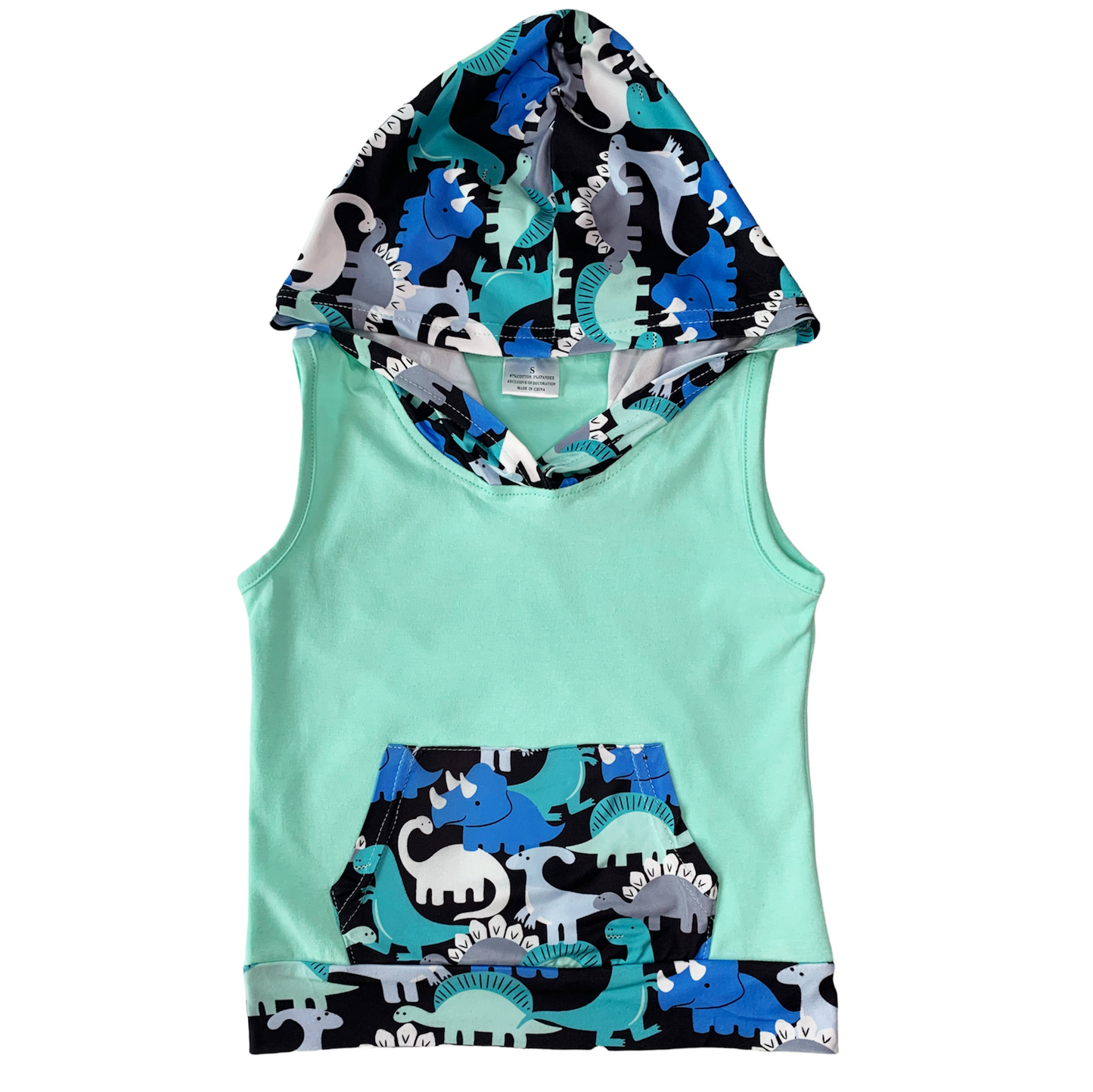 Dinosaur Hoodie + Kangaroo Pocket Short Set