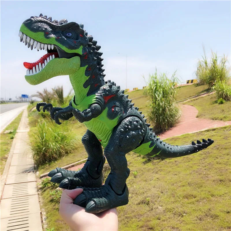 Robot Dinosaur Electronic Dragon Toy Walk With Light Sound Tyrannosaurus Battery Operated Electric Animal Children Birthday Gift