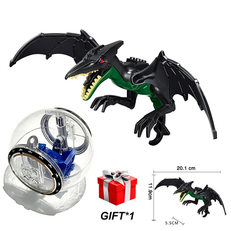 Jurassic World Building Blocks Set: Dinosaur Figures and Bricks with Escape Gyrosphere, Tyrannosaurus, and Indominus Rex. Perfect Assembly Toys for Kids.