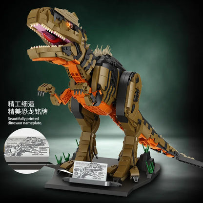 New MOC 1872-Piece Jurassic Dino World Giganotosaurus Building Kit: Blocks and Bricks for DIY Dinosaurs Park Figures. Ideal Toys and Gifts for Kids.